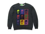 18 COLORS SKULL VINTAGE SWEAT CHARCOAL